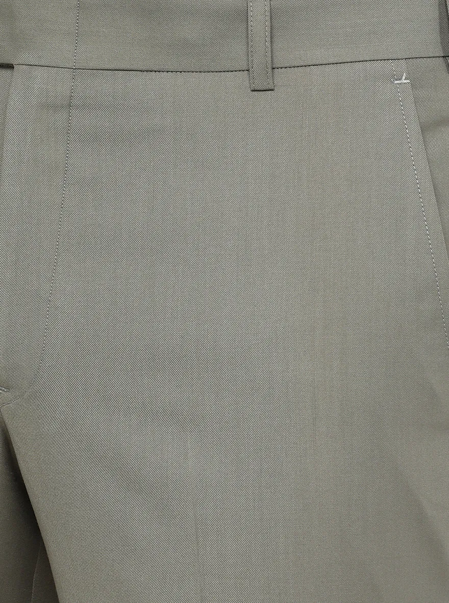 Pista Solid Slim Fit Formal Trouser | Metal