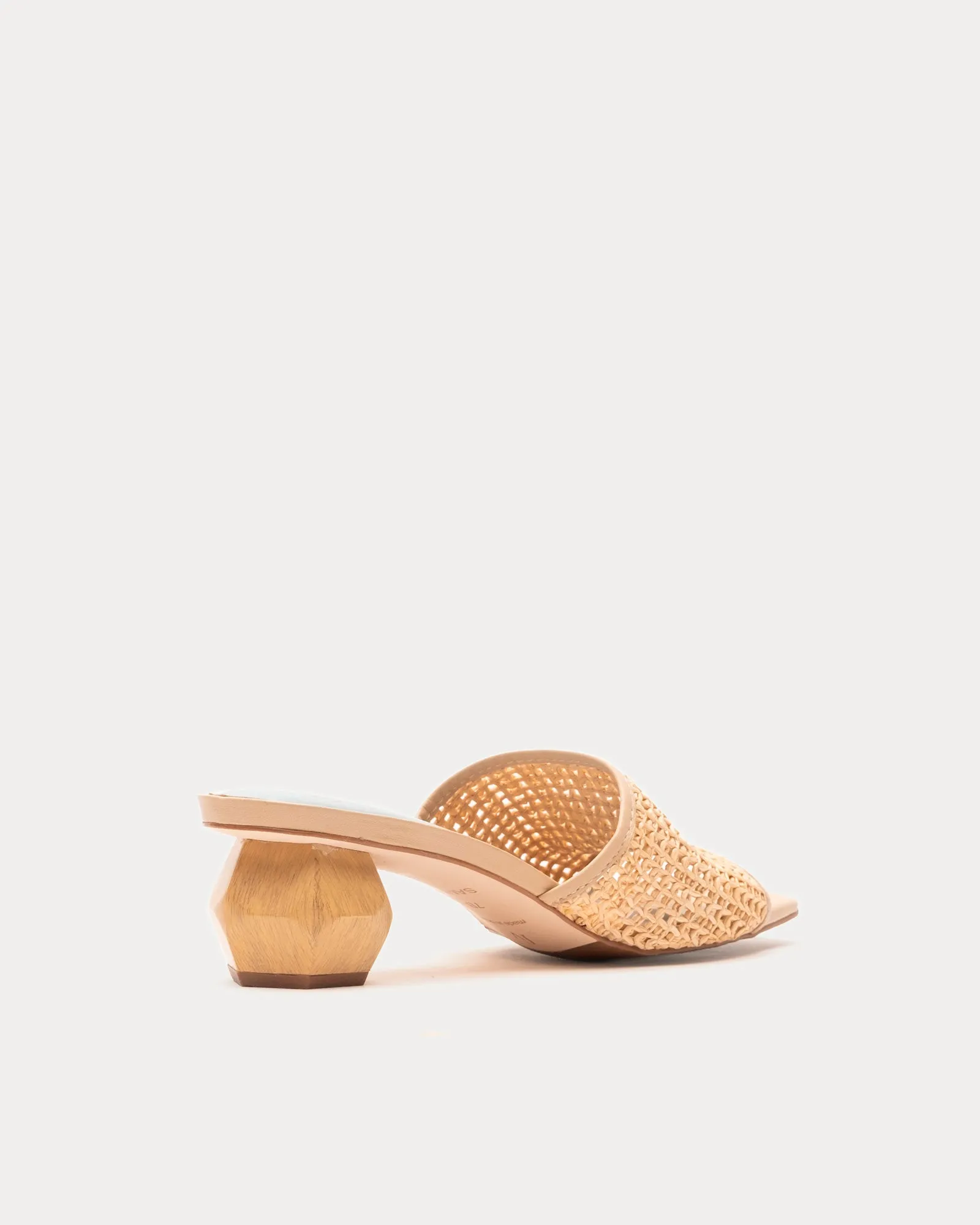 Raffia Mesh Slide - Natural
