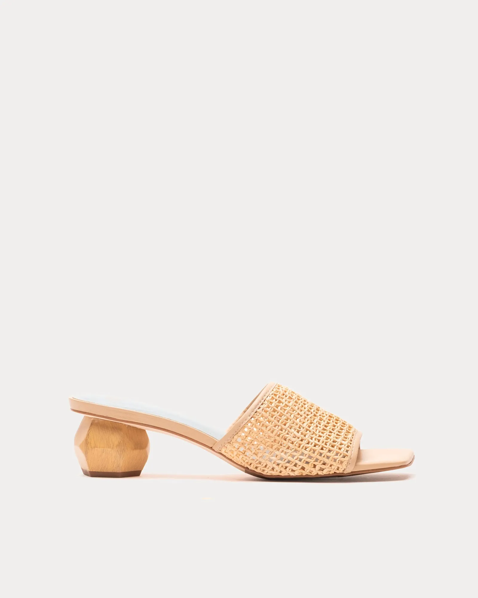 Raffia Mesh Slide - Natural
