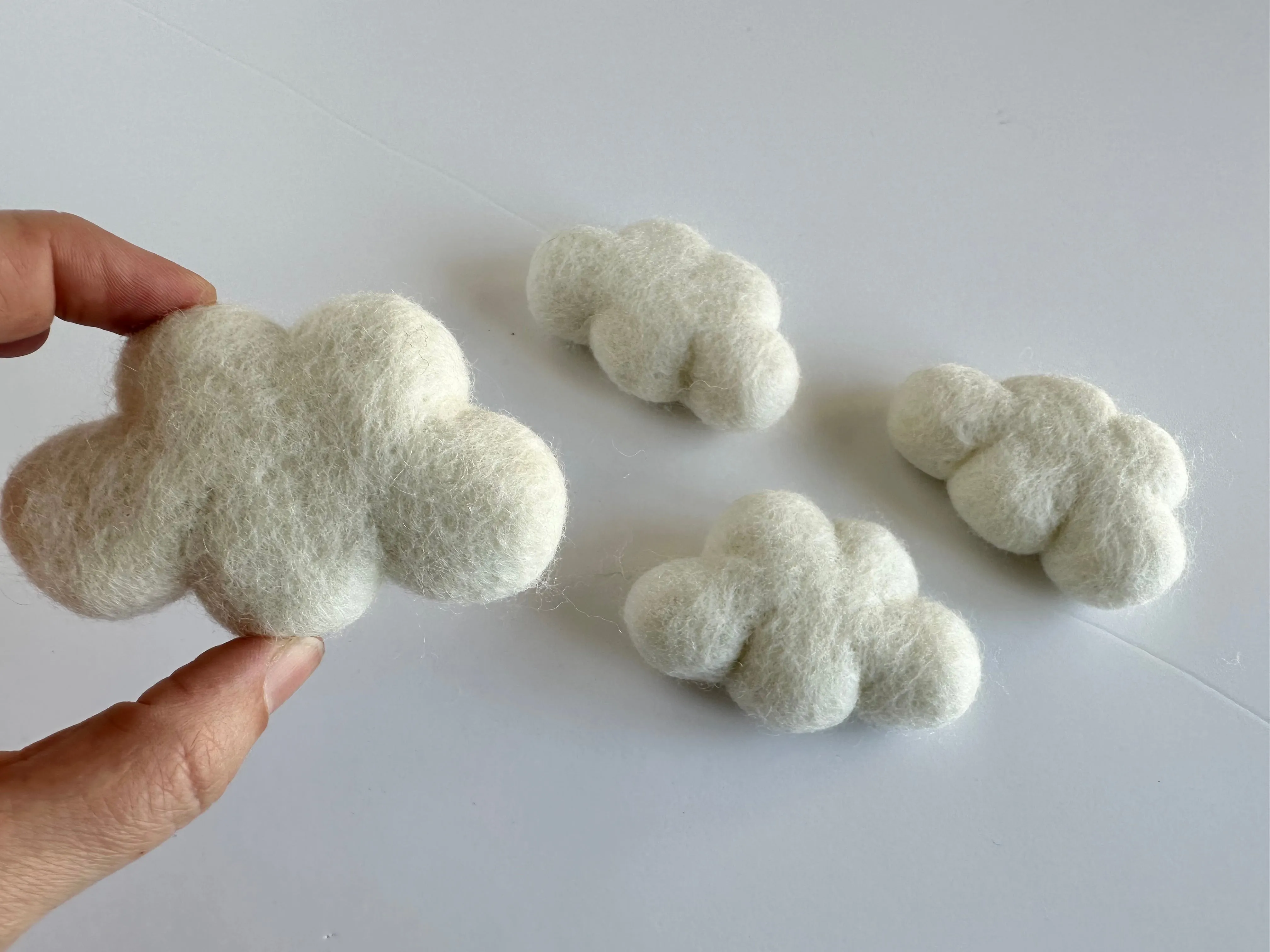 Rainbow & Cloud Felted Shapes