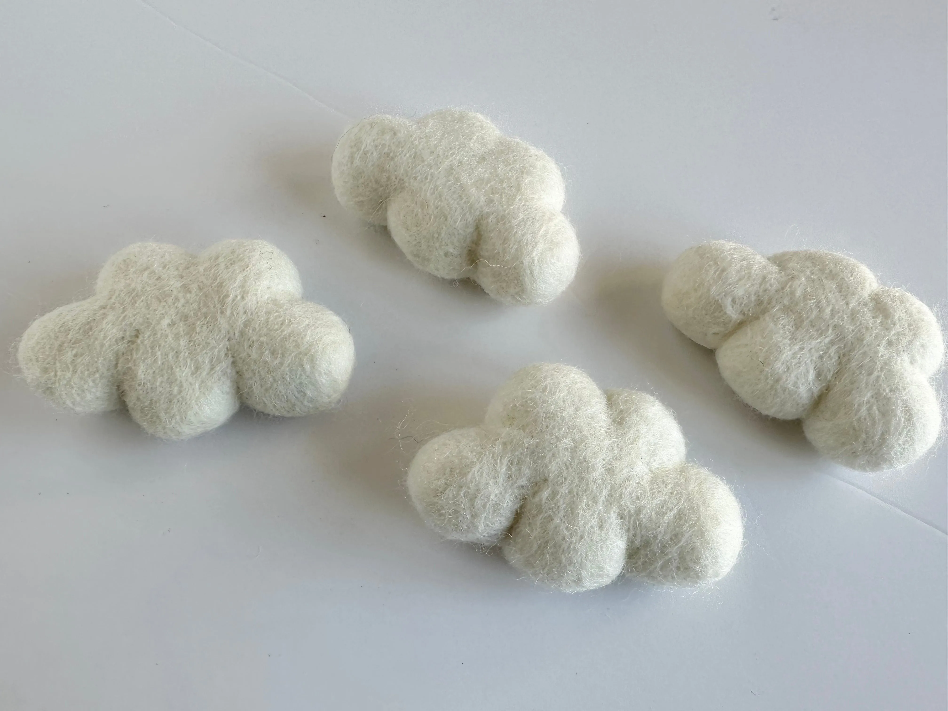 Rainbow & Cloud Felted Shapes