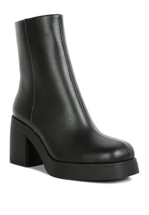 Retro High Ankle Platform Boots