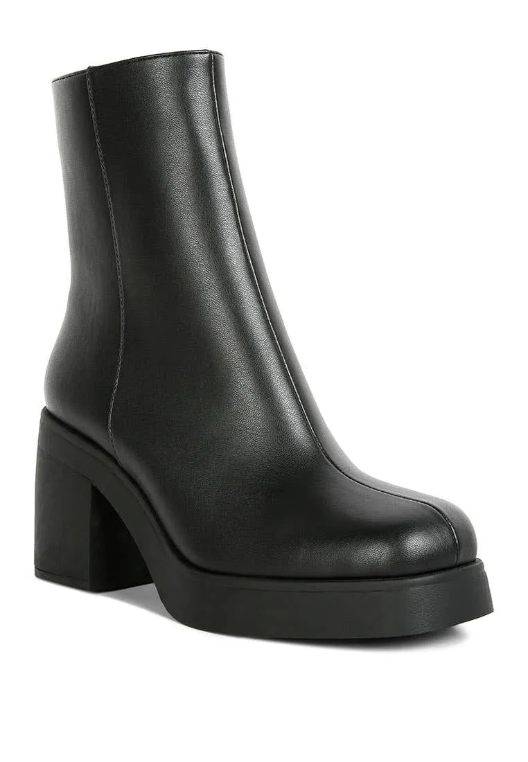 Retro High Ankle Platform Boots