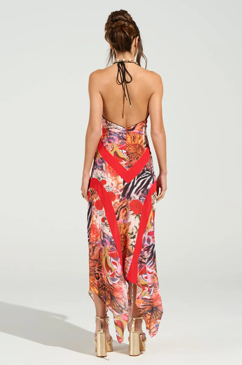 ROTTEN RIGHT TO THE CORE PRINTED MIDI DRESS