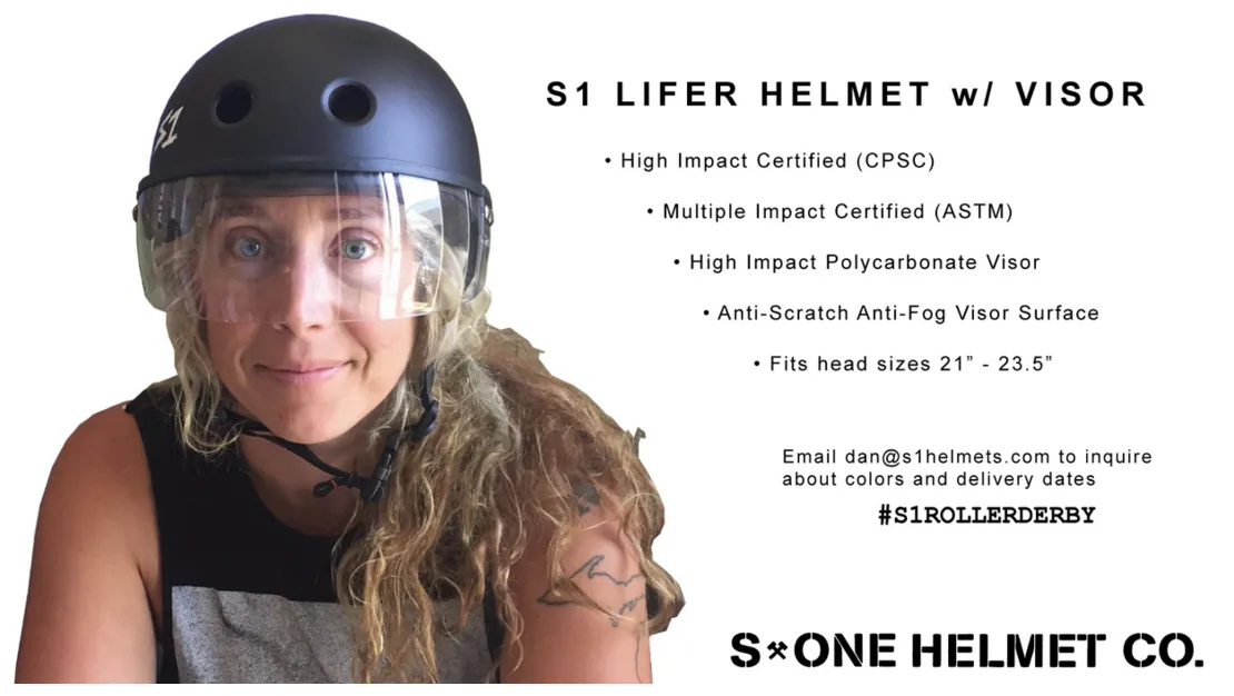 S1 Lifer Visor Helmet - Silver Glitter