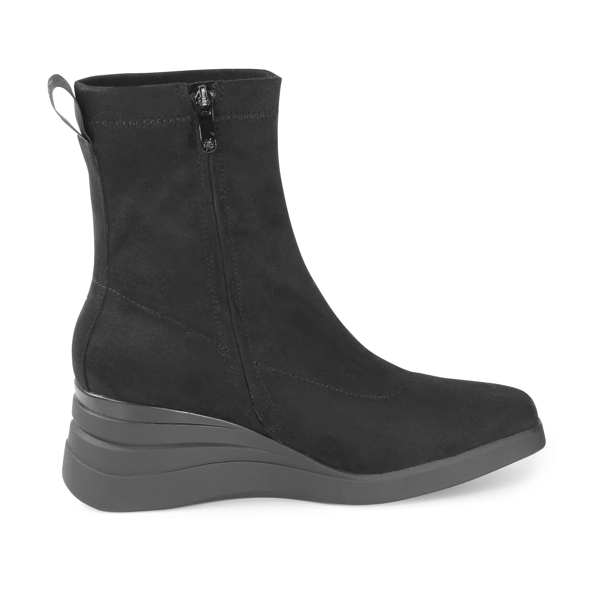 Savona Suede Wedge Boots (Nero)
