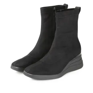 Savona Suede Wedge Boots (Nero)