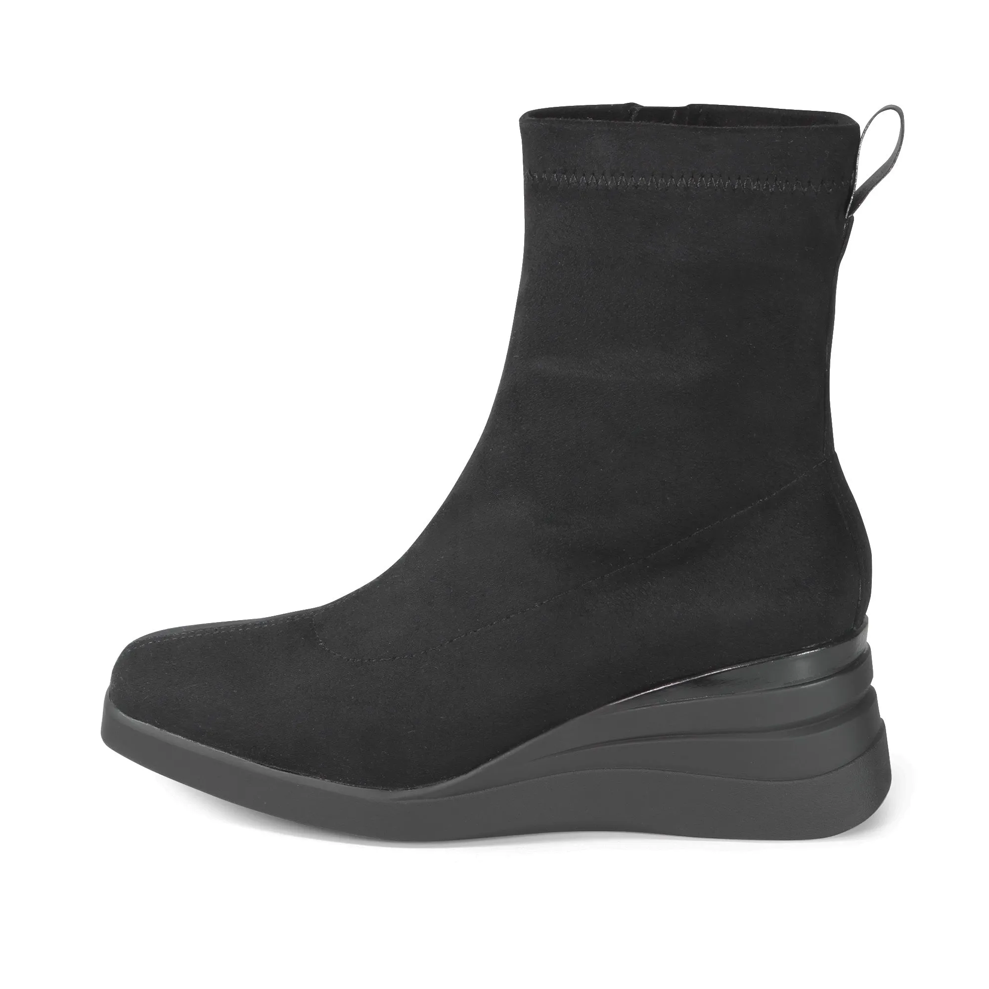 Savona Suede Wedge Boots (Nero)