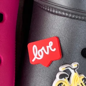 SHOE CHARMS - LOVE QUOTE BOX