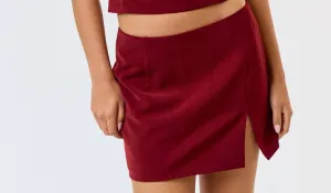 Side Slit Mini Skirt