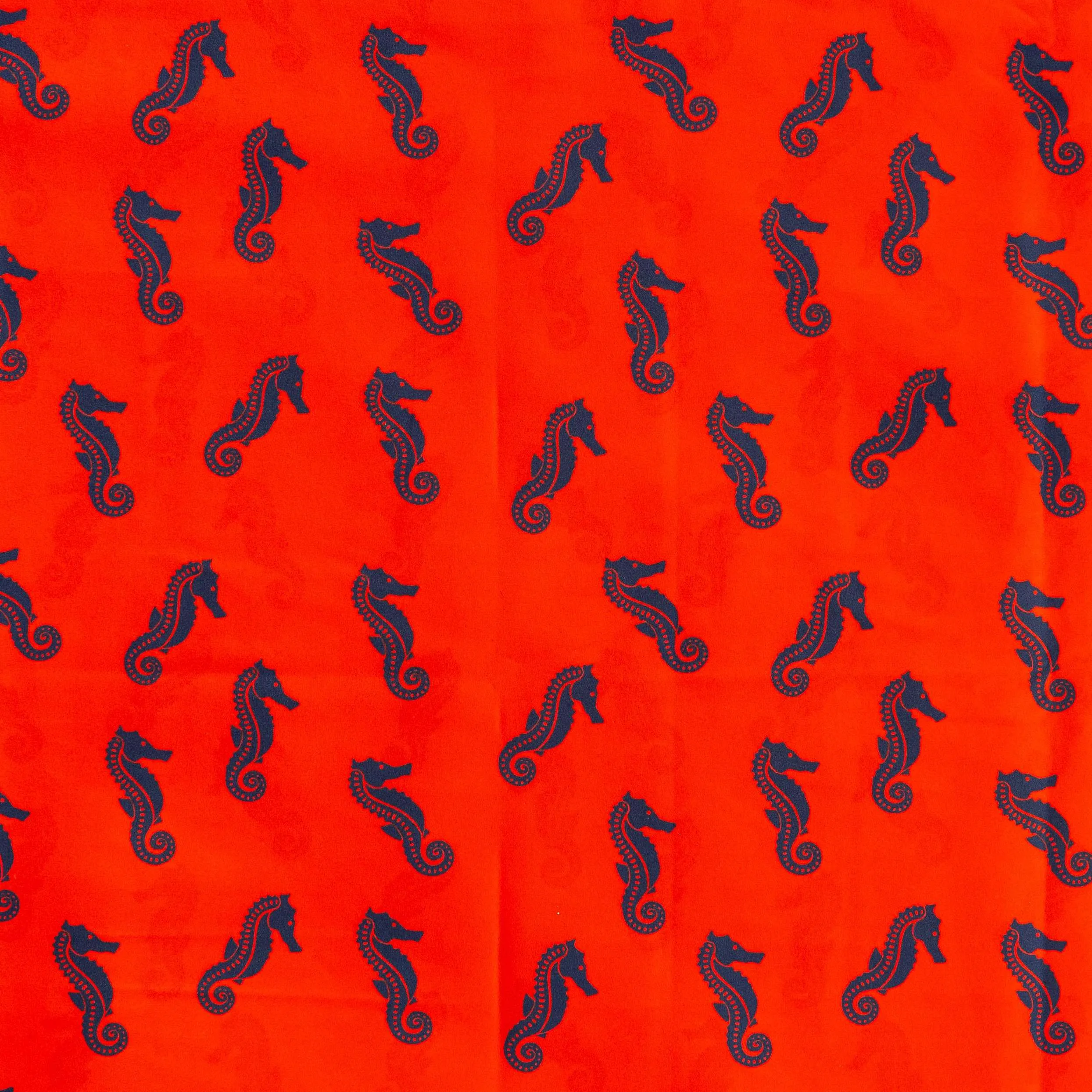 Signature Beach Towel Red Bold Seahorse