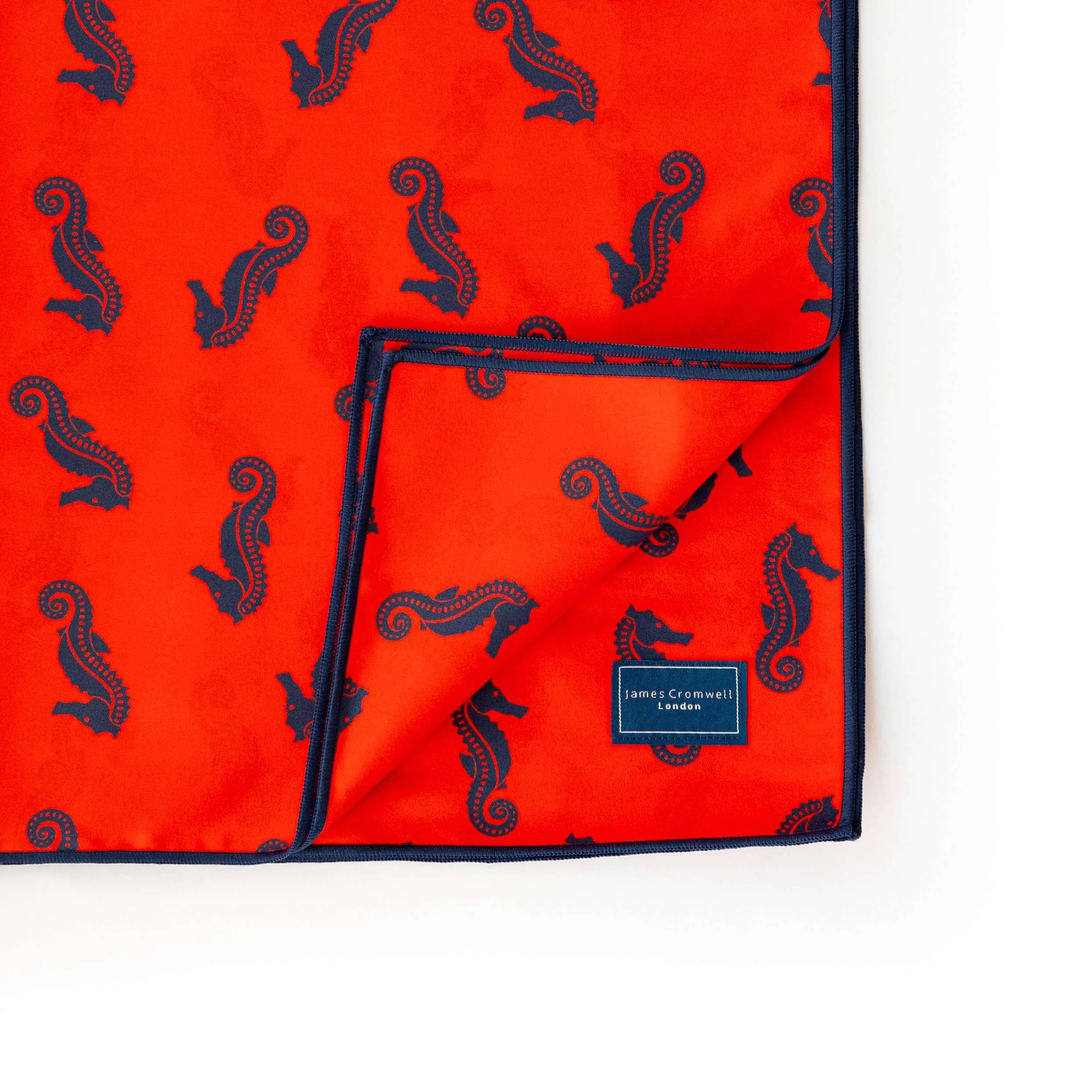 Signature Beach Towel Red Bold Seahorse