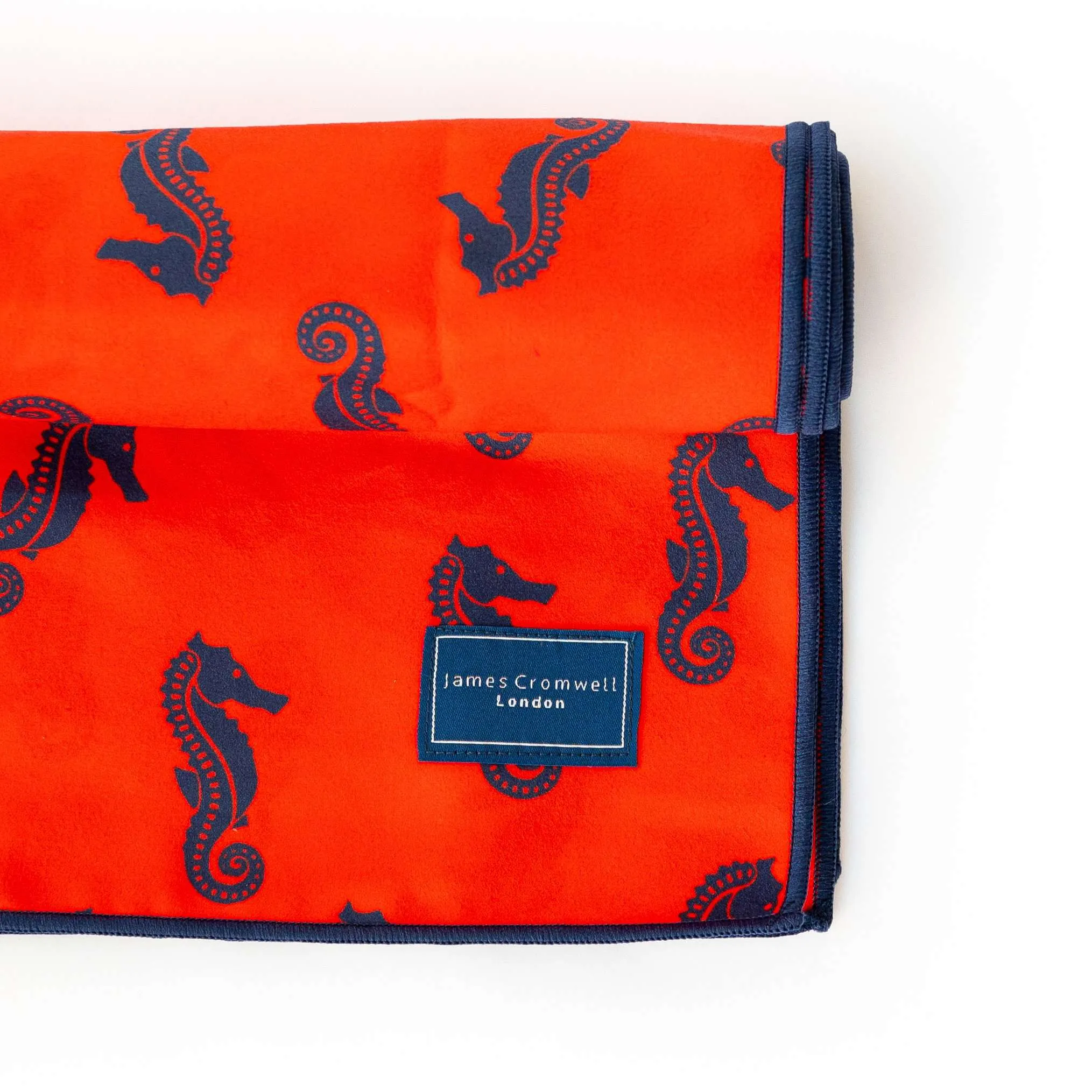Signature Beach Towel Red Bold Seahorse