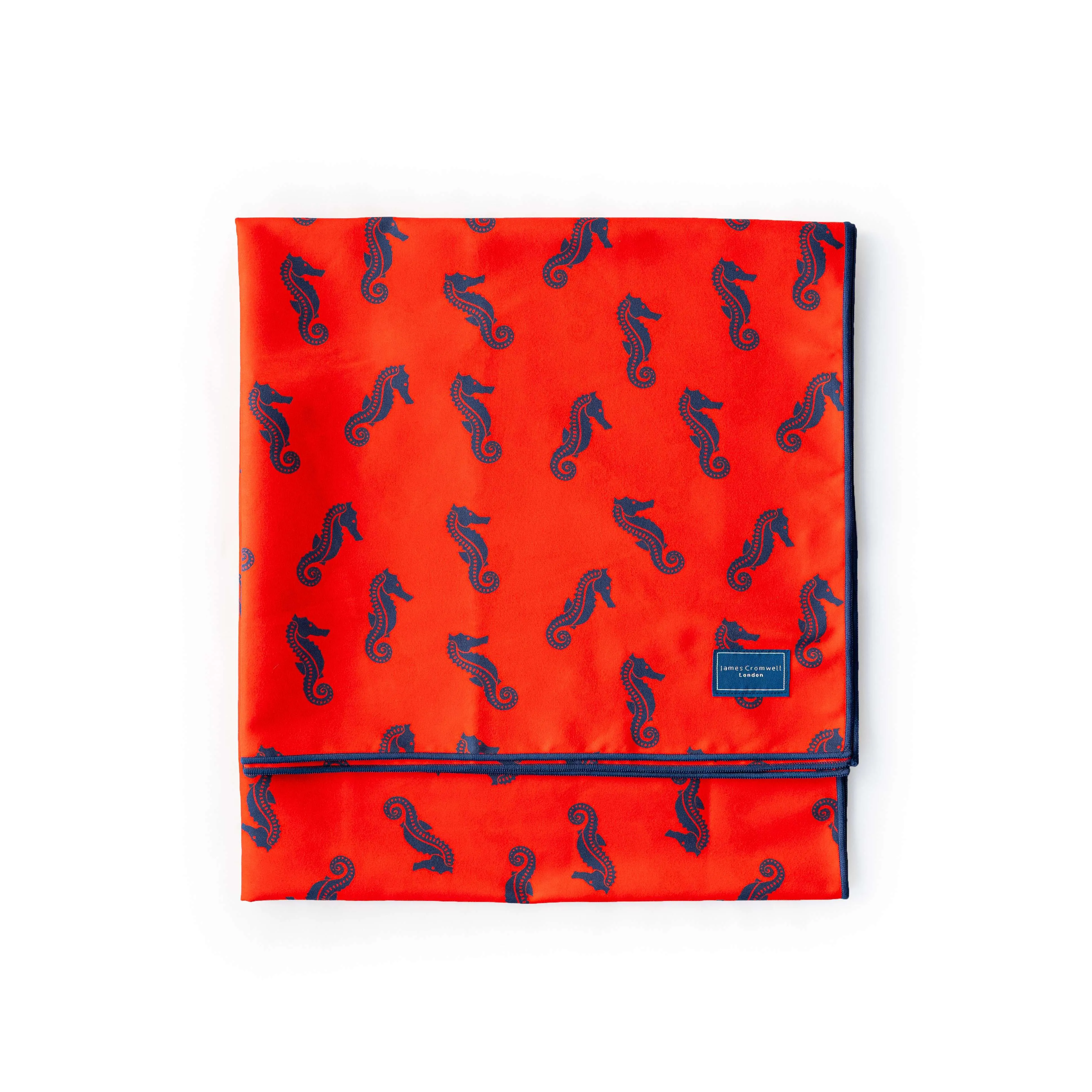 Signature Beach Towel Red Bold Seahorse