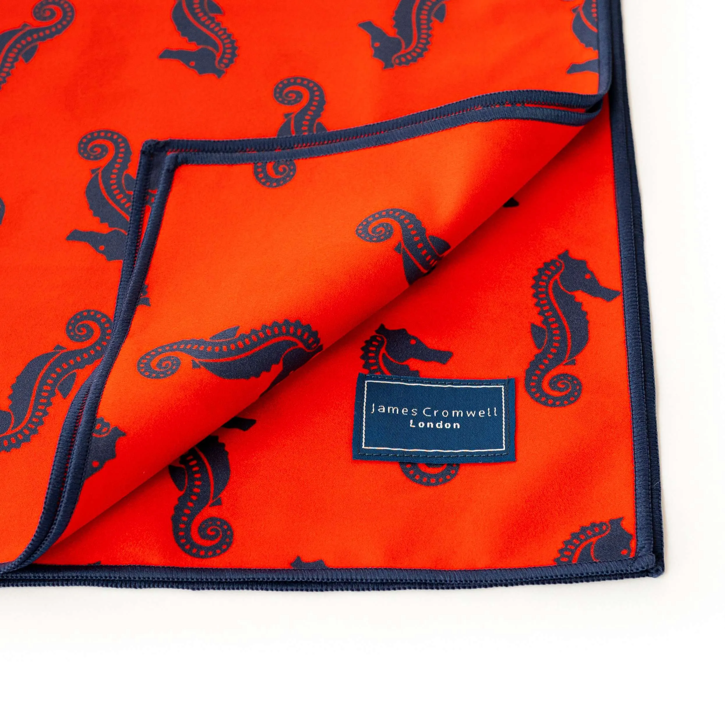 Signature Beach Towel Red Bold Seahorse
