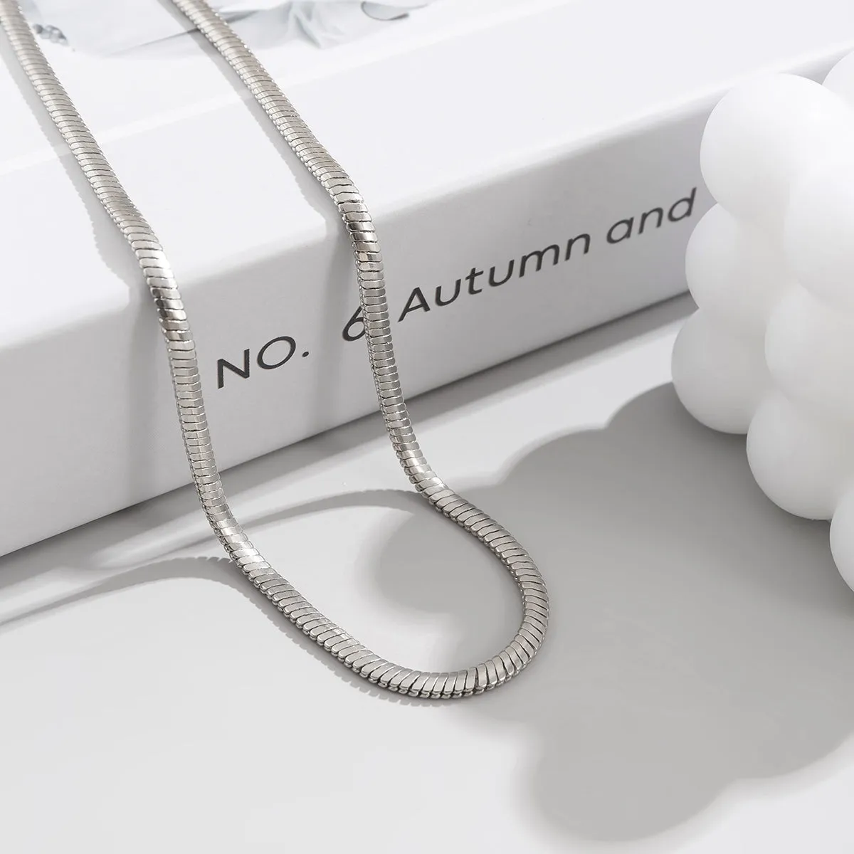 Silver-Plated Snake Chain Necklace