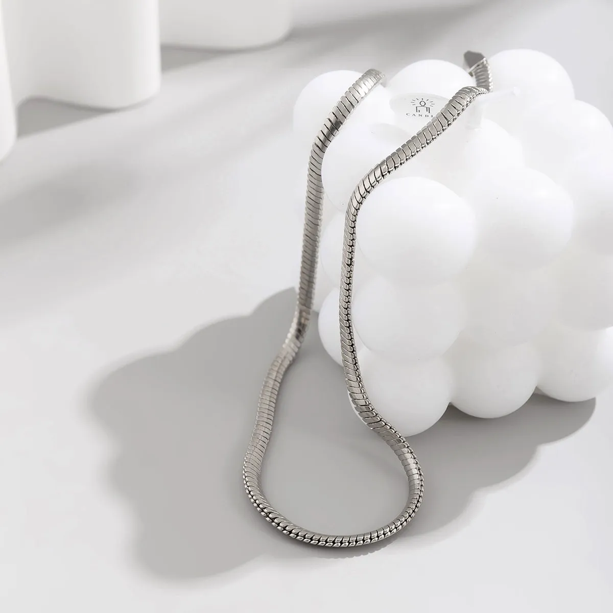 Silver-Plated Snake Chain Necklace