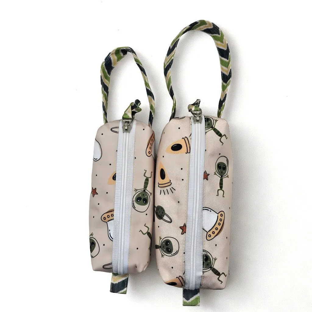SPACE INVADERS PRINT Small Duo Pouch Set