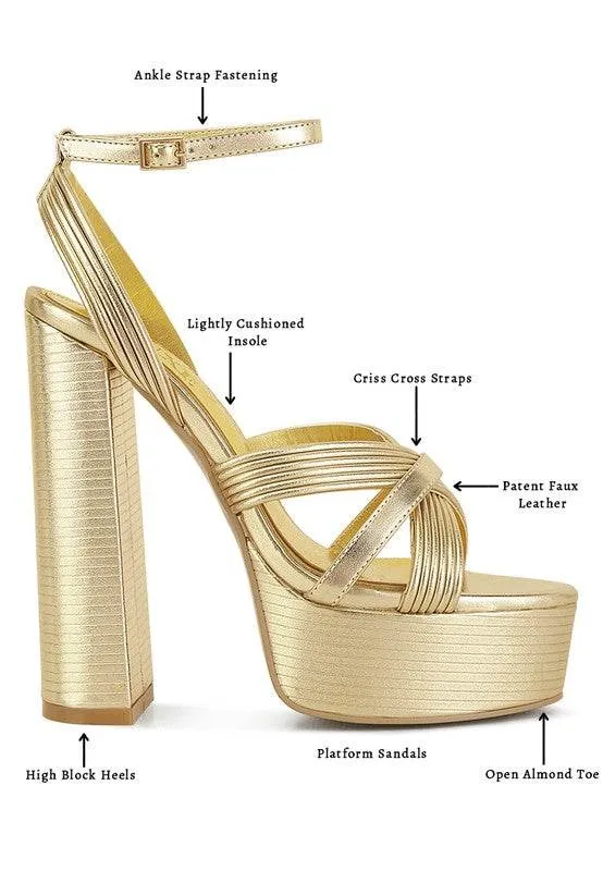 Splendid Cross Strap High Heeled Sandals