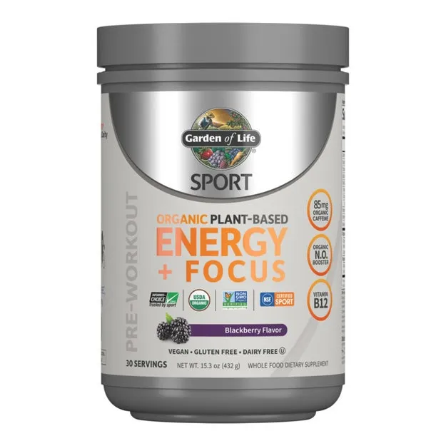 Sport Organic Plant-Based Energy   Focus Blackberry