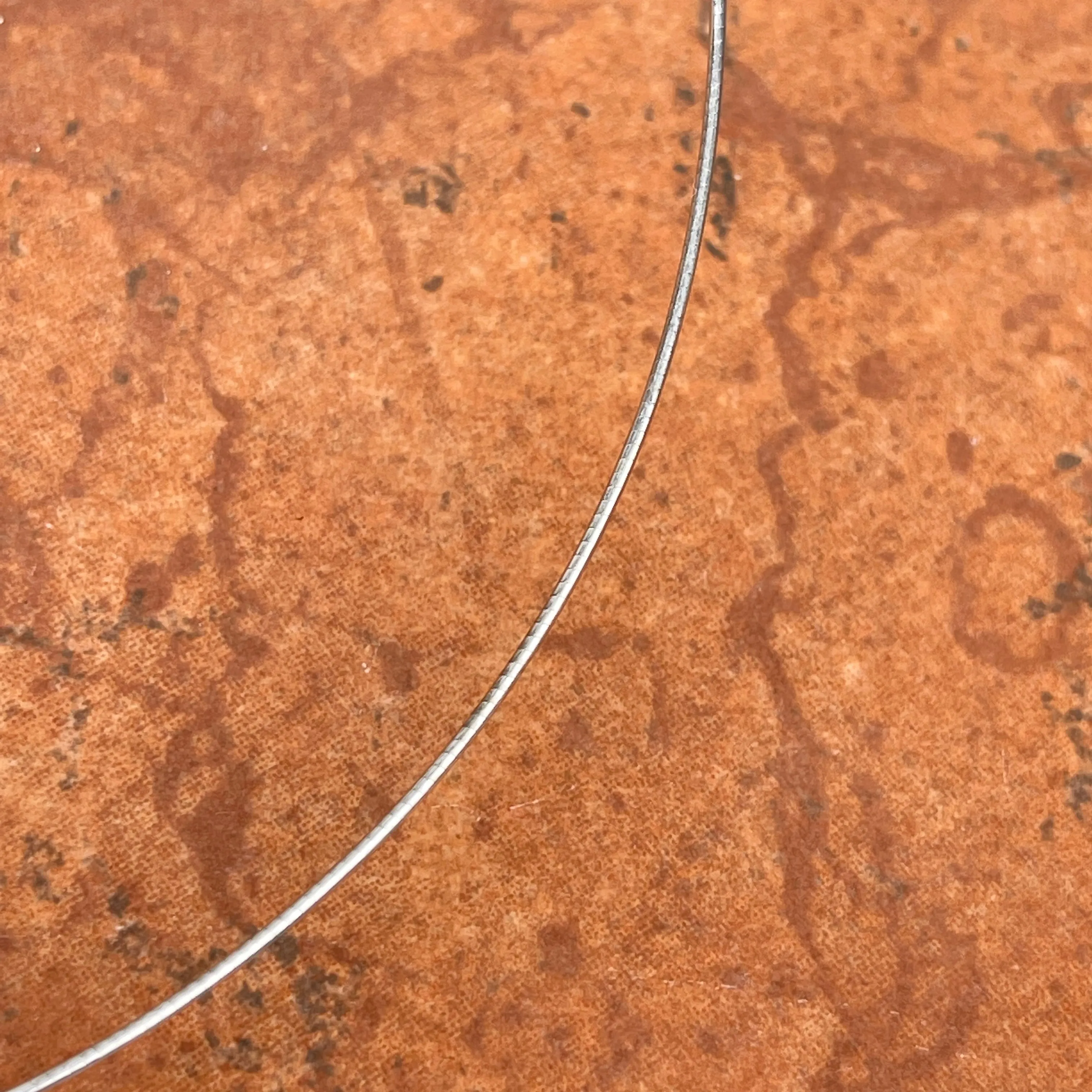 Sterling Silver Round 1mm Cubetto Neck Wire Necklace