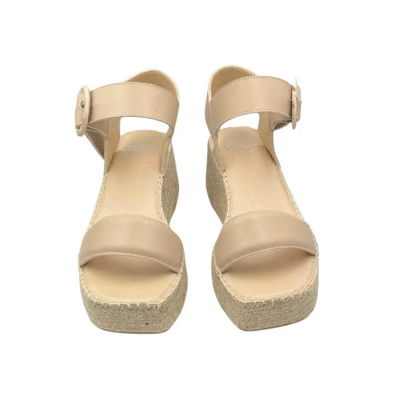 Tasha Espadrille Wedge in Sand