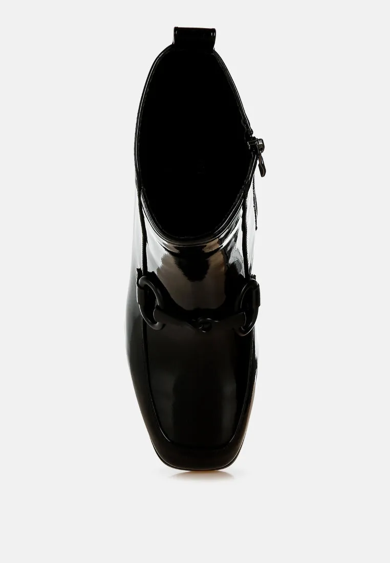 Textured Block Heel Ankle Boots By RAG