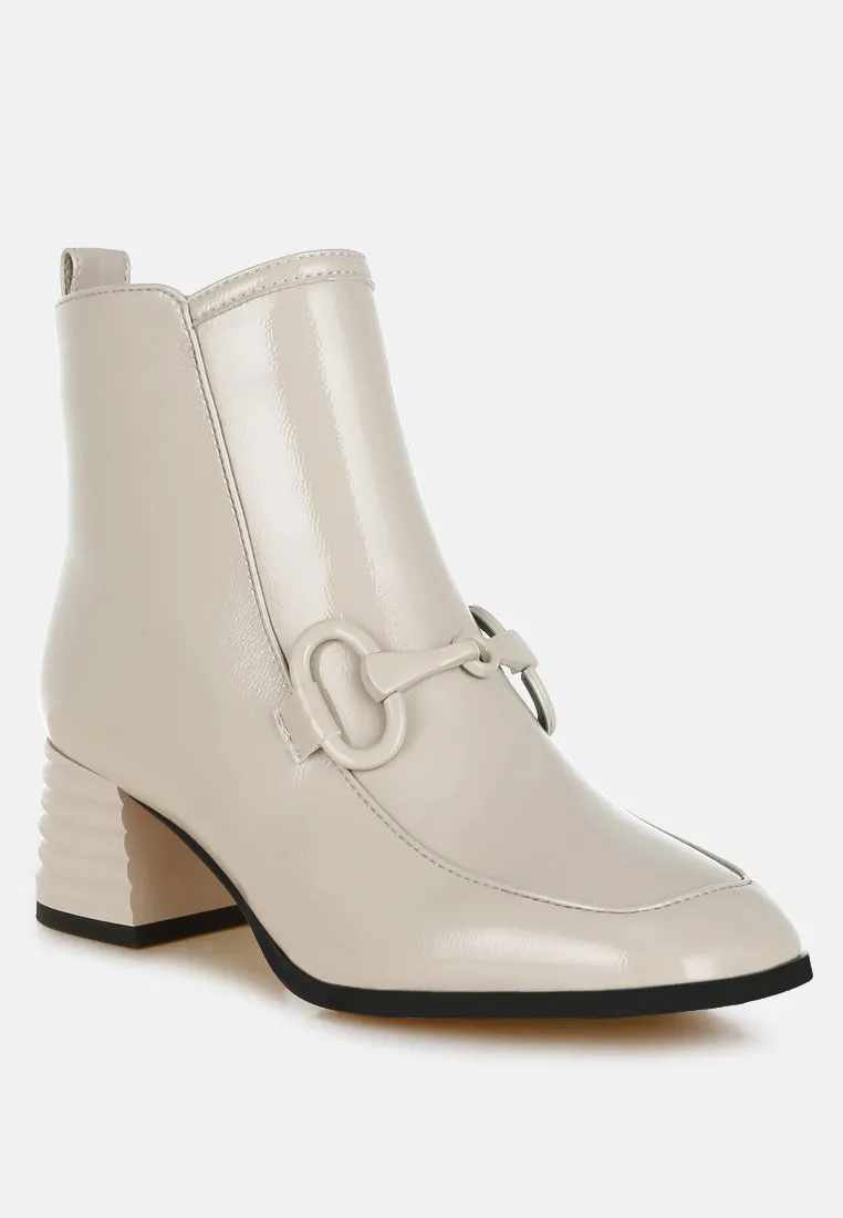 Textured Block Heel Ankle Boots By RAG