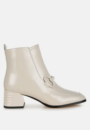 Textured Block Heel Ankle Boots By RAG
