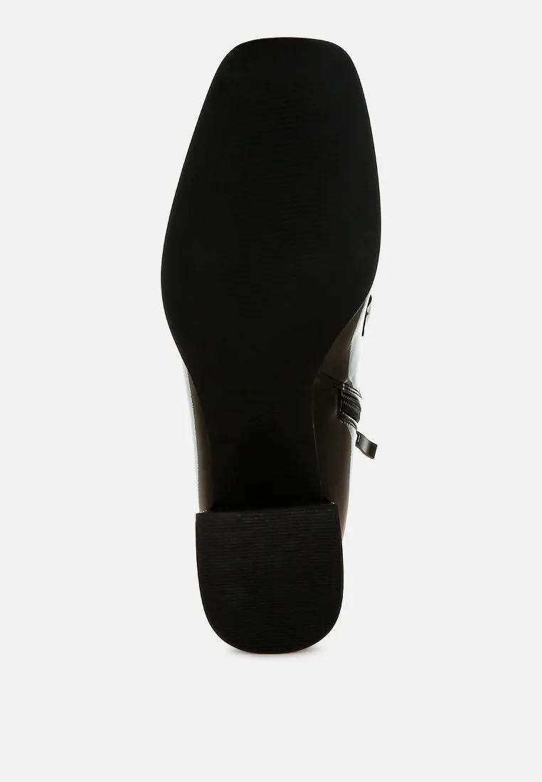 Textured Block Heel Ankle Boots By RAG
