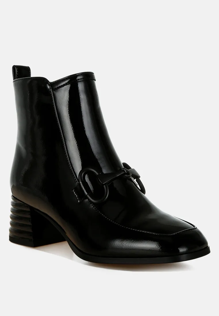 Textured Block Heel Ankle Boots By RAG