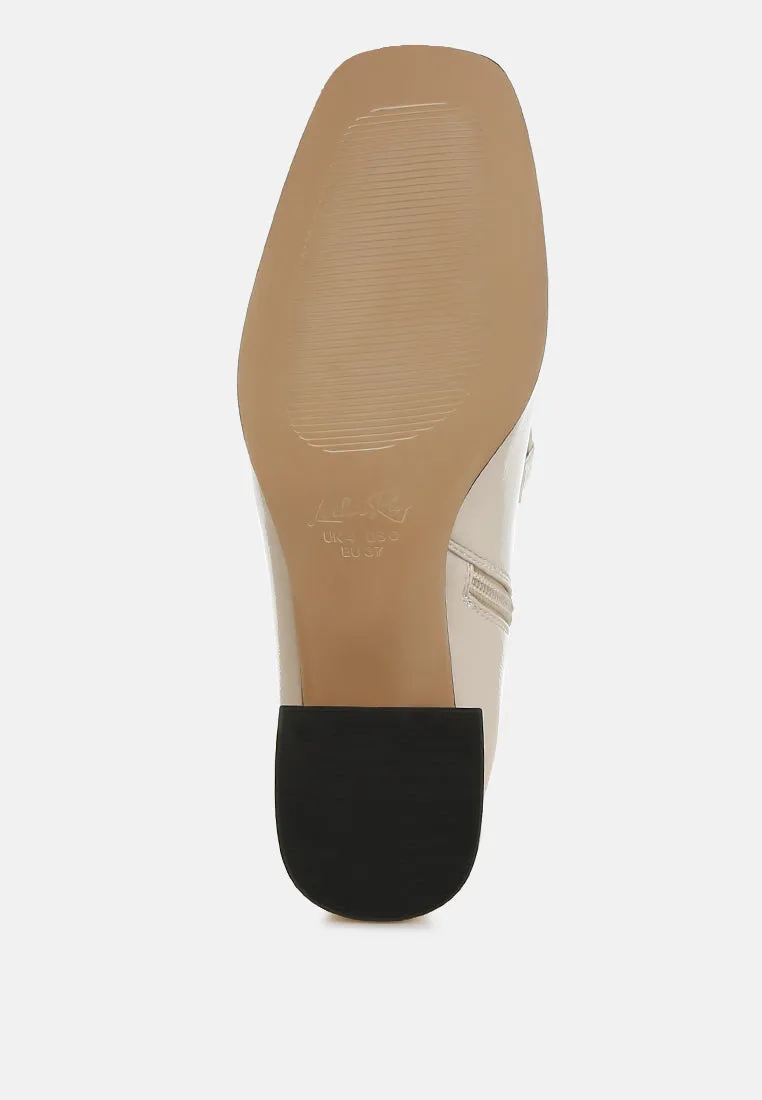Textured Block Heel Ankle Boots By RAG