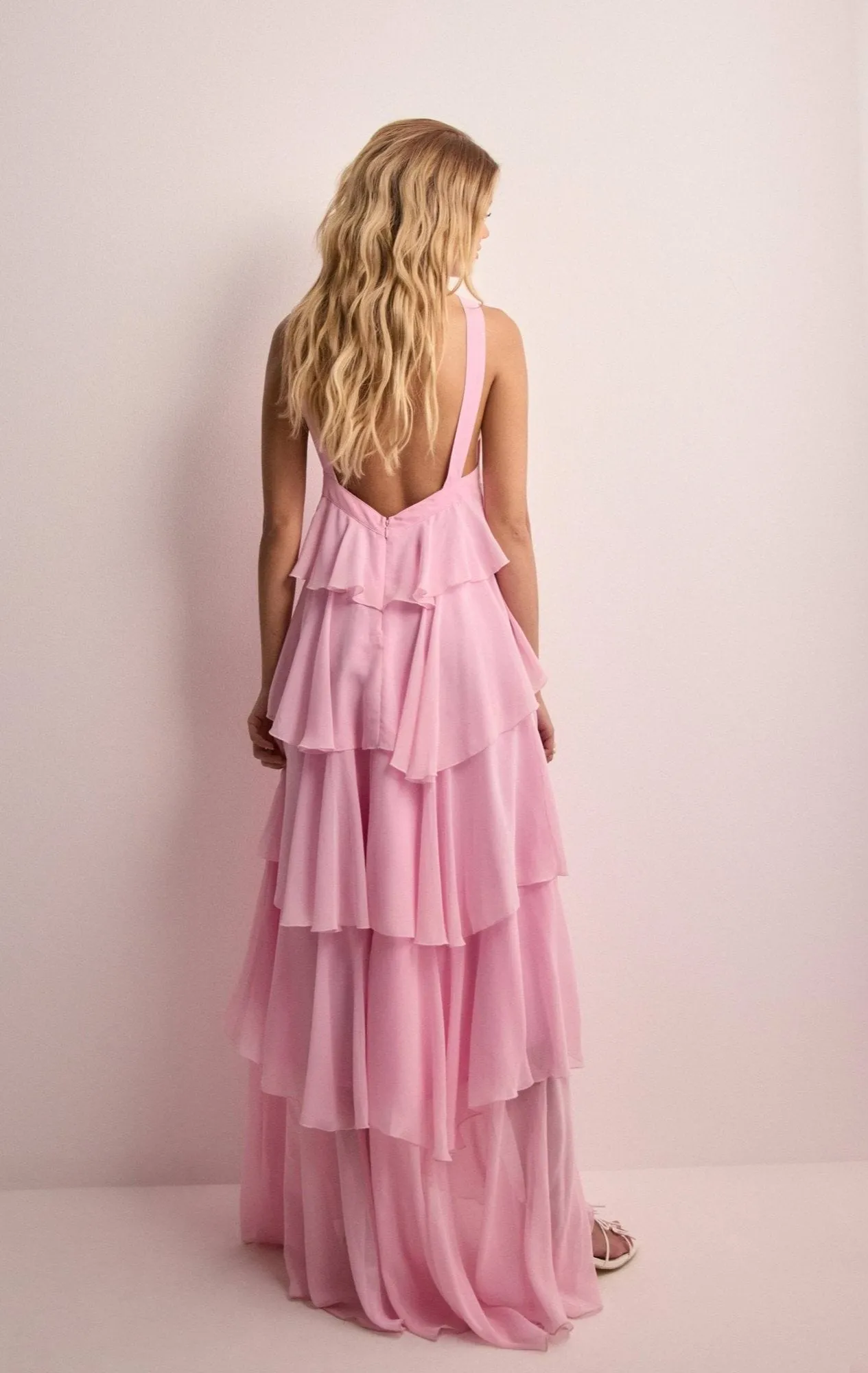 Tiered Ruffle Maxi Dress | Flowing Chiffon | Romantic & Elegant