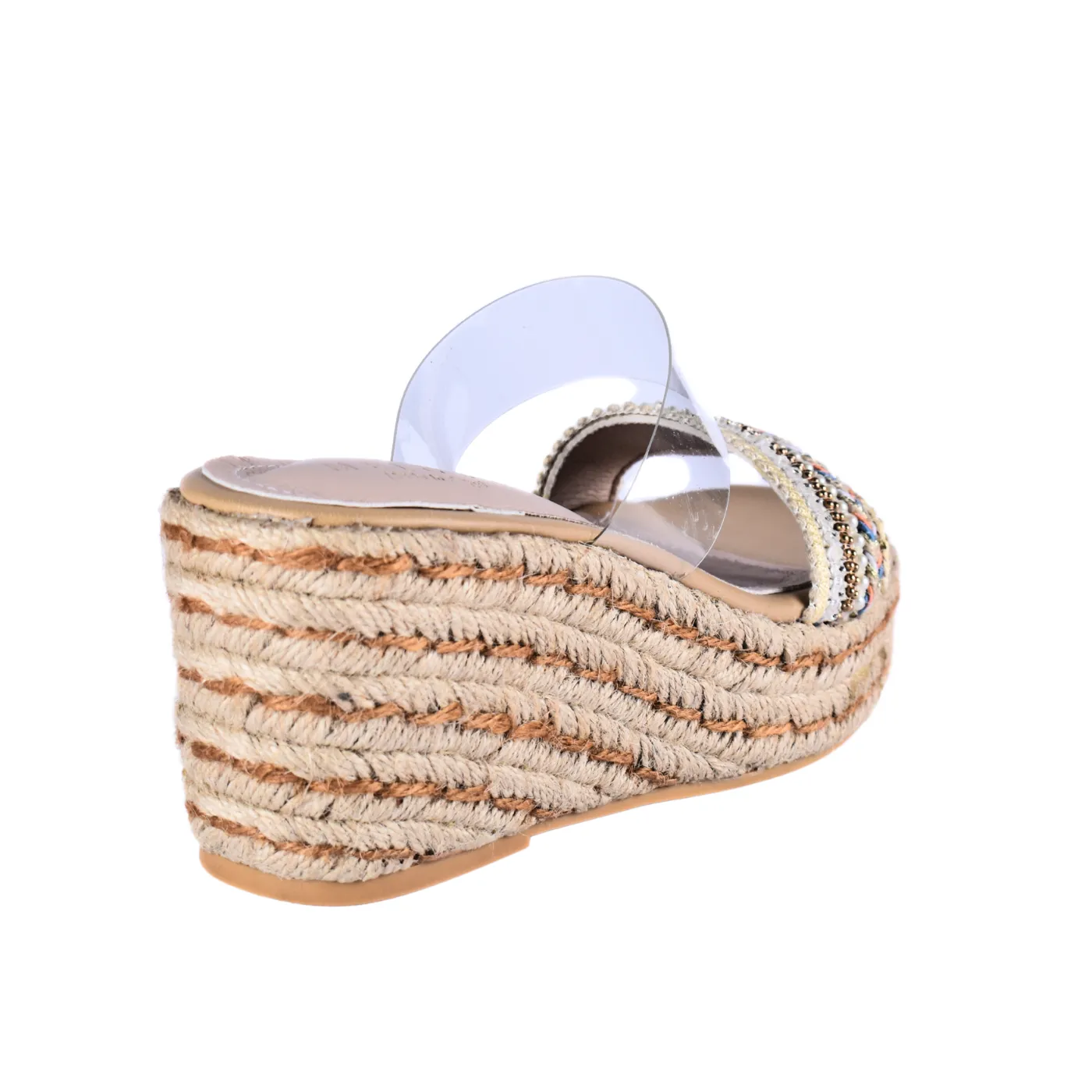 Transparent Slipper Heeled with Strap details