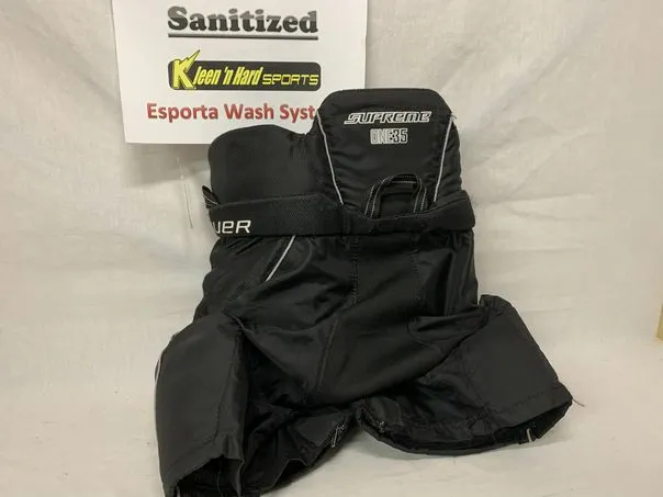 Used Bauer Supreme One35 Size Jr S Reg Black Ice Hockey Pants
