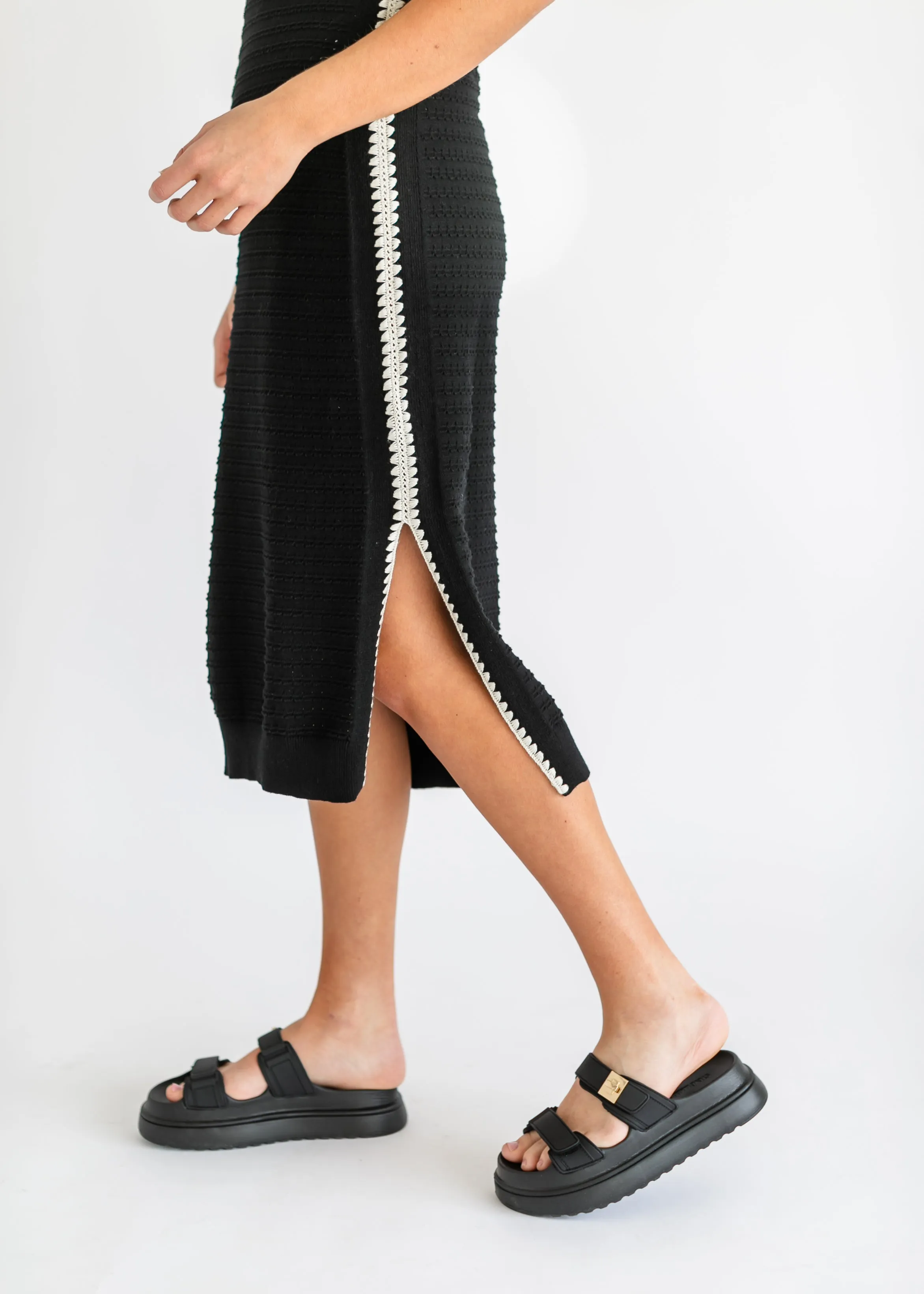 VARLEY® Dwight Tank Knit Embroidered Midi Dress