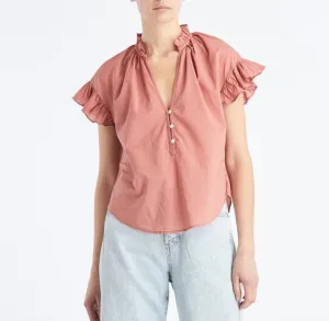 Veronica Beard Cotton Milly Shirt - Faded Rose