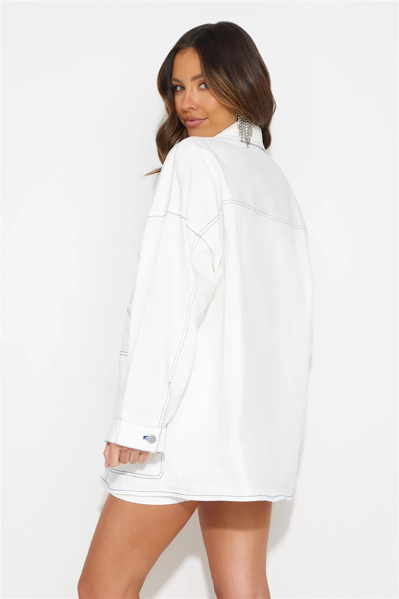 Walking Out Shirt Top White