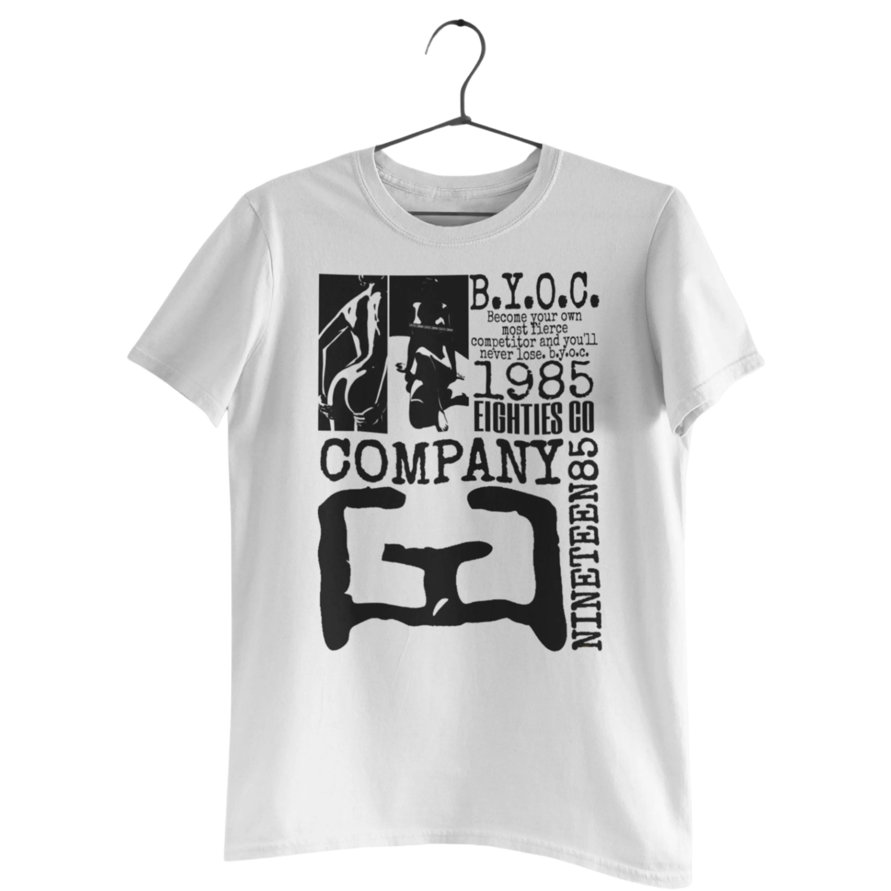 White & Black Bold Logo Tee
