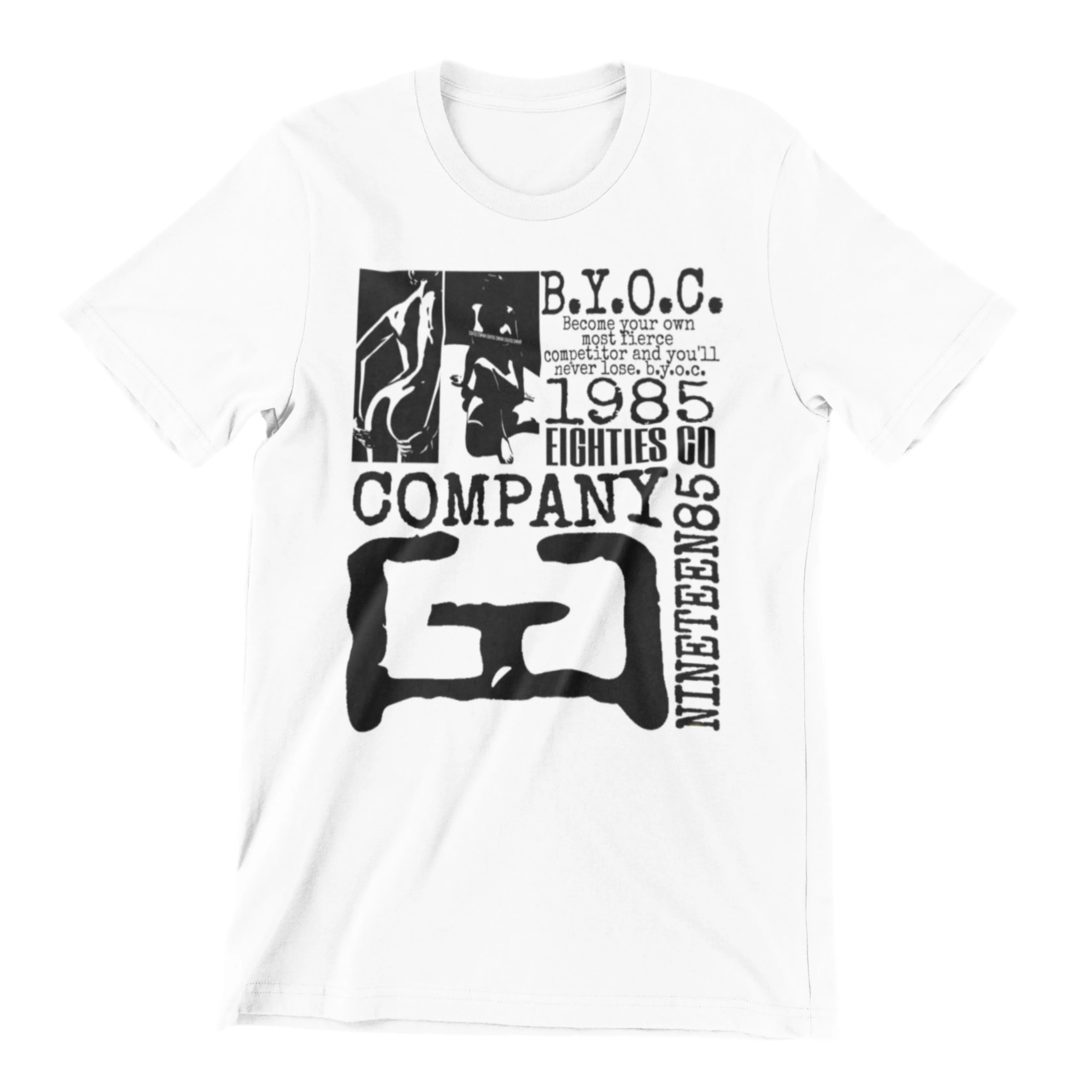 White & Black Bold Logo Tee