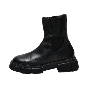 Zara Mid-Calf Leather Black Colour For Women